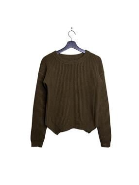 Rick Owens Sisyphus Knit Dirty Green Ribbed Wool Sweater